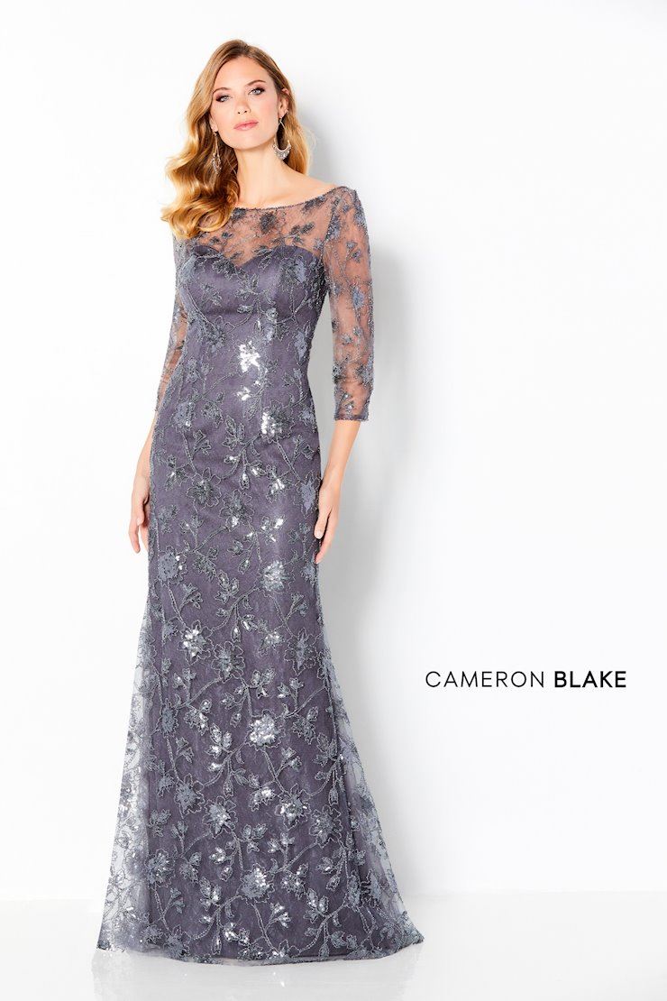 Model wearing a Cameron Blake gown