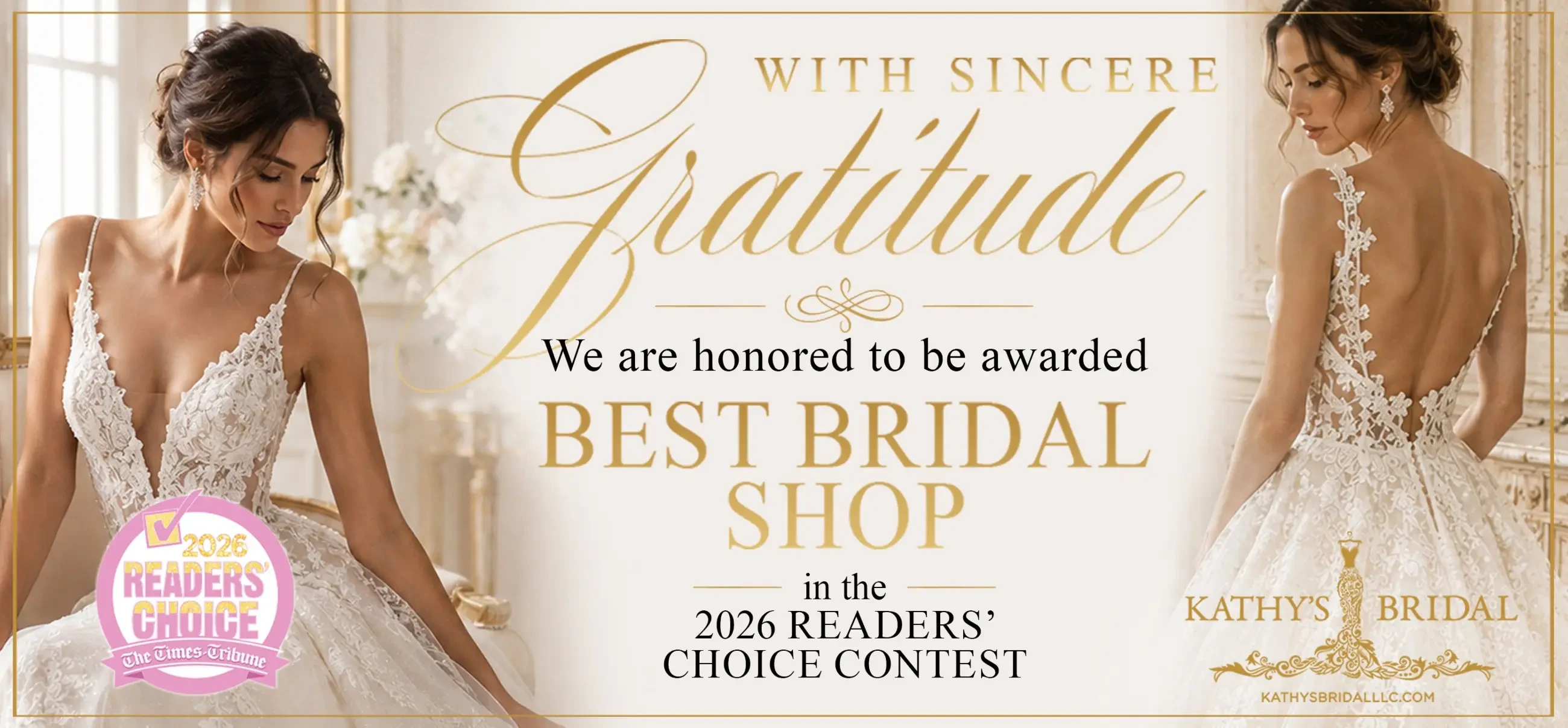 Kathy's Bridal Desktop Banner